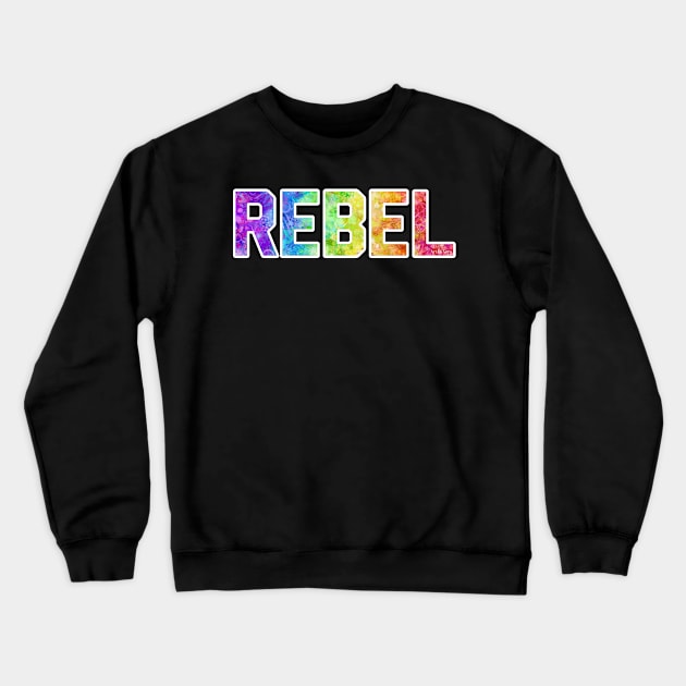 Rebel (white) Crewneck Sweatshirt by Art by Veya